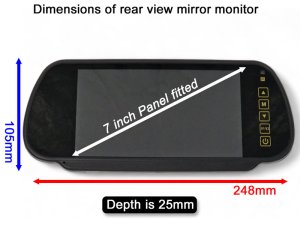 7" Mirror Monitor + White Bracket Sony AHD Twin View Reversing + Rear View Camera Kit | PM33W-HD