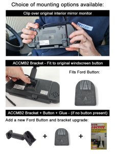 Ford Transit 2014+ Brake Light Reverse Camera Kit with 7" Mirror Monitor | PM39BLC