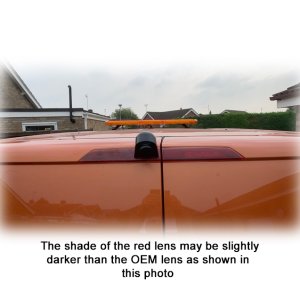 Camera on Ford Transit Custom, please note the slight colour difference