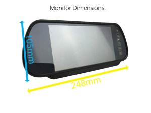 7 inch Rear View Mirror Monitor Dimensions