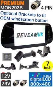 Windscreen Bracket Mount 7" Rear View Mirror Monitor | MON293B