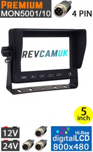 5" Monitor for Reversing/ Rear View Cameras | MON5001