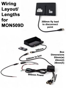 7" Monitor for Reversing/ Rear View Cameras | MON509D