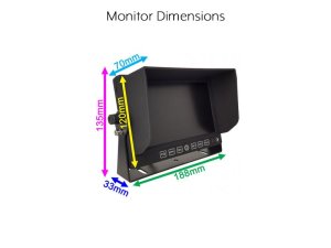 Monitor Dimensions for 7" dash monitor