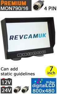 7" Monitor for Reversing/ Rear View Cameras | MON16/MON790
