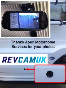 7" Mirror Monitor and Sony image sensor Flush Bumper/Bullet Reversing Camera Kit | PM34-SD