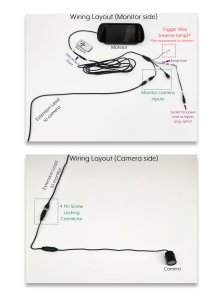 7" Mirror Monitor and Sony image sensor Flush Bumper/Bullet Reversing Camera Kit | PM34-SD