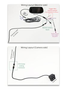 7" Mirror Monitor and Black Sony CCD Compact Bracket Reversing Camera Kit | PM36B-SD