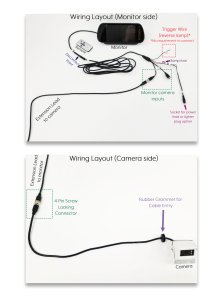 7" Mirror Monitor and White Sony CCD Compact Bracket Reversing Camera Kit | PM36W-SD