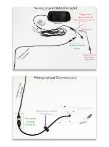 7" Mirror Monitor and White Sony CCD Roof Overhang Reversing Camera Kit | PM37W