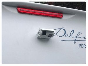 7" Slimline Monitor + White (Sony CCD or Sony AHD) Twin Lens Bracket Reversing and Rear View camera Kit | PM63W