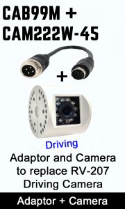 RV207 compatible adaptor + driving camera bundle | CAB99M+CAM222W-45