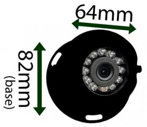 PM59DB - Kit with 5" dash monitor + cable + Sony CCD black dome reversing camera