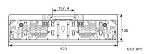Dimensions of numberplate frame camera