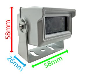 PM56W - Kit with 5" dash monitor + cable + Sony CCD compact white bracket reversing camera