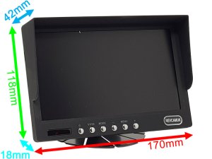 7" Monitor for Reversing/ Rear View Cameras | MON509D