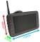 DW11W - Wireless kit with 5" monitor with built-in aerial + white bracket reverse camera + sender box